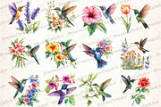 Hummingbird With Flowers Sublimation, an Illustration by DreamCafeArt (Thumbnail 3 of 5)