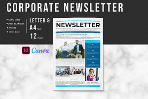 Corporate Business Newsletter, a Brochure Template by retrographix