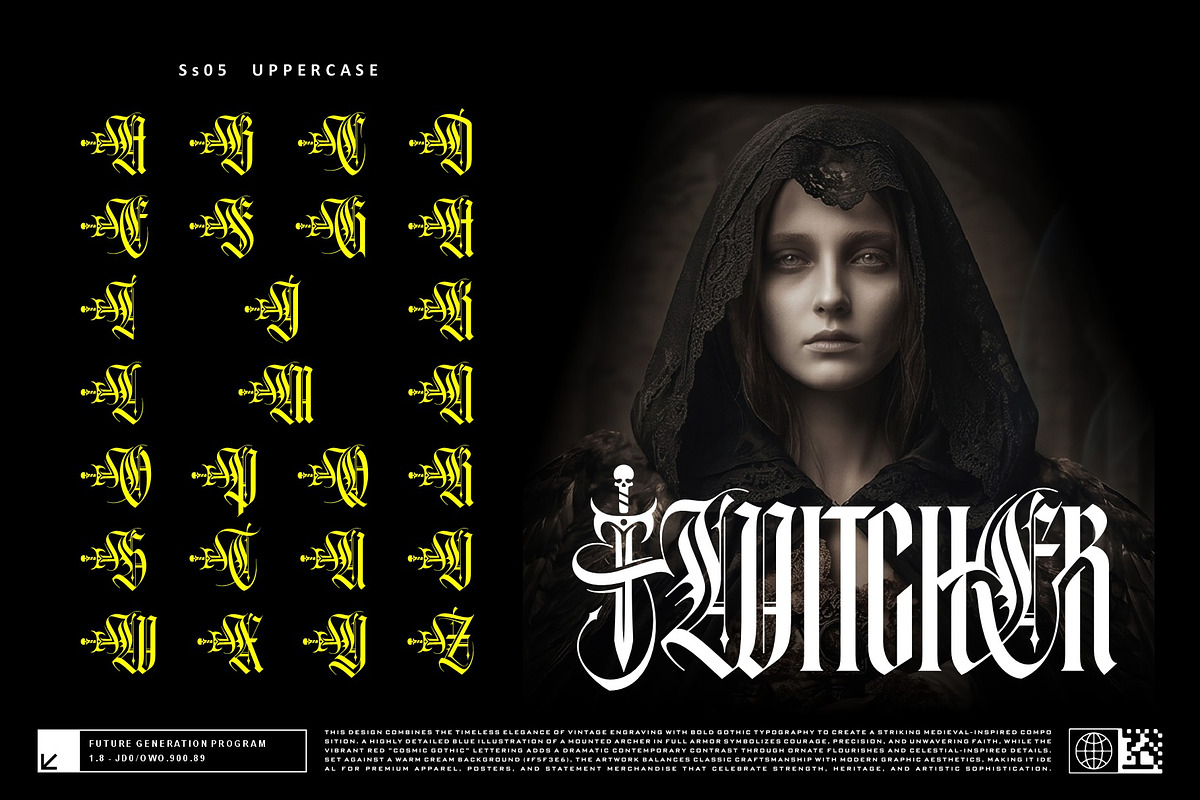 Mortal Blade Typeface, a Blackletter Font by alit design (Photo 7 of 20)