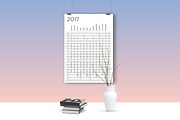 Calendar 2017 Poster, a Stationery Template by Urazovsky Design (Thumbnail 2 of 2)