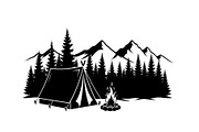 50 Camping Mountain Vector Bundle, an Illustration by jahid234 (Thumbnail 15 of 51)