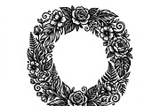 50 Elegant Floral Oval Mirror Frame, a Decorative Illustration by Amazin_art (Thumbnail 5 of 34)