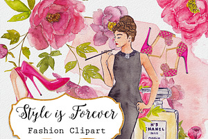 Watercolor Clipart. Style is Forever