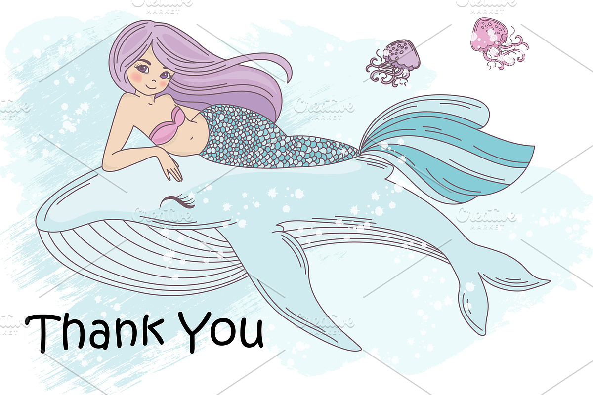 MERMAID IN LOVE, a Decorative Illustration by FARAWAYKINGDOM (Photo 11 of 11)