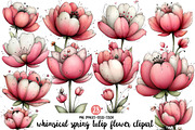 whimsical spring tulip flower clipar, an Illustration by Designworld (Thumbnail 1 of 4)