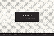 Hearts Seamless Patterns, a Pattern Graphic by Curly_Pat (Thumbnail 1 of 8)