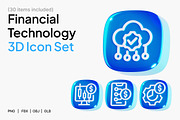 Financial Technology 3D Icon Set, an Object 3D Model by Eklip Studio (Thumbnail 1 of 4)