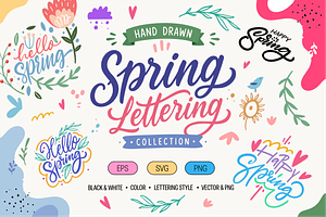 Spring Lettering Collection, a Seasonal Illustration by Oktyabr