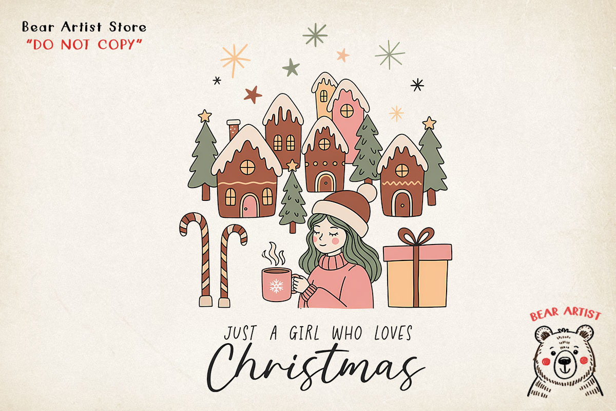 Retro Christmas Hand-drawn PNG, a Graphic by GlitterCraft (Photo 62 of 101)