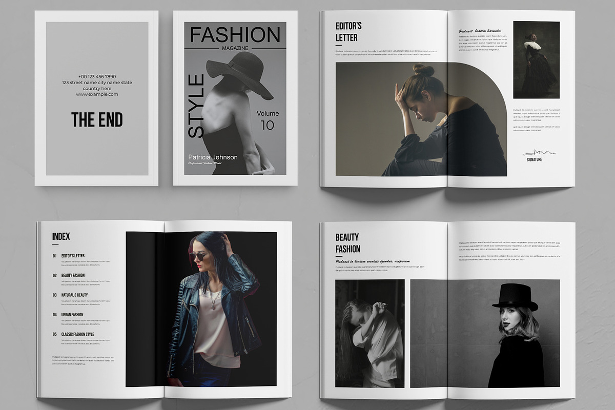 Fashion Magazine Layout, a Magazine Template by MightyDesign (Photo 2 of 6)