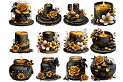 Elegant Candle Decor Clipart, an Illustration by DreamArtGraphic (Thumbnail 3 of 4)