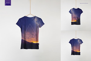 Men & Woman T-shirts Mock-up