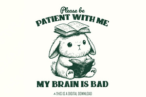 Bad Brain PNG, Retro Mental Health, an Illustration by SharpMarketplace