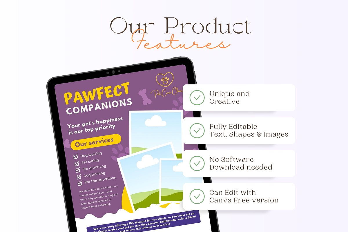 Canva Pet Grooming Flyer Template, a Marketing Template by PixelCraft (Photo 7 of 10)