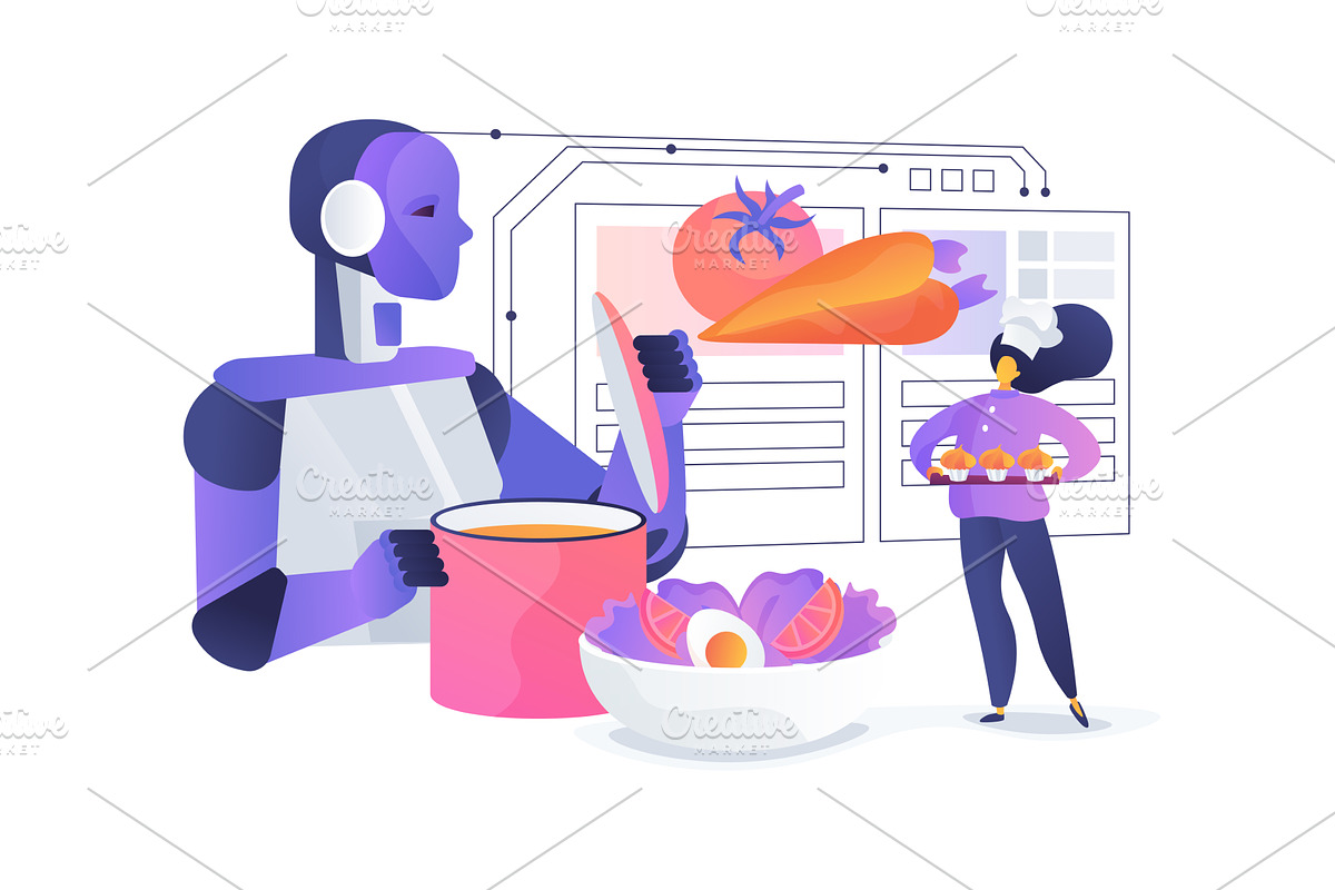 AI Assistive Cooking Devices, an Illustration by Visual Generation