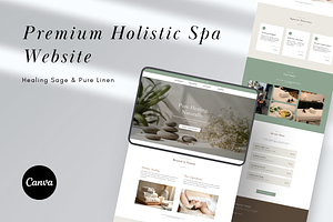 Holistic Spa Canva Website Template, a Landing Page Template by batang