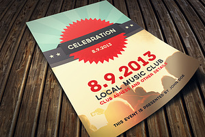 Celebration Music Flyer PSD
