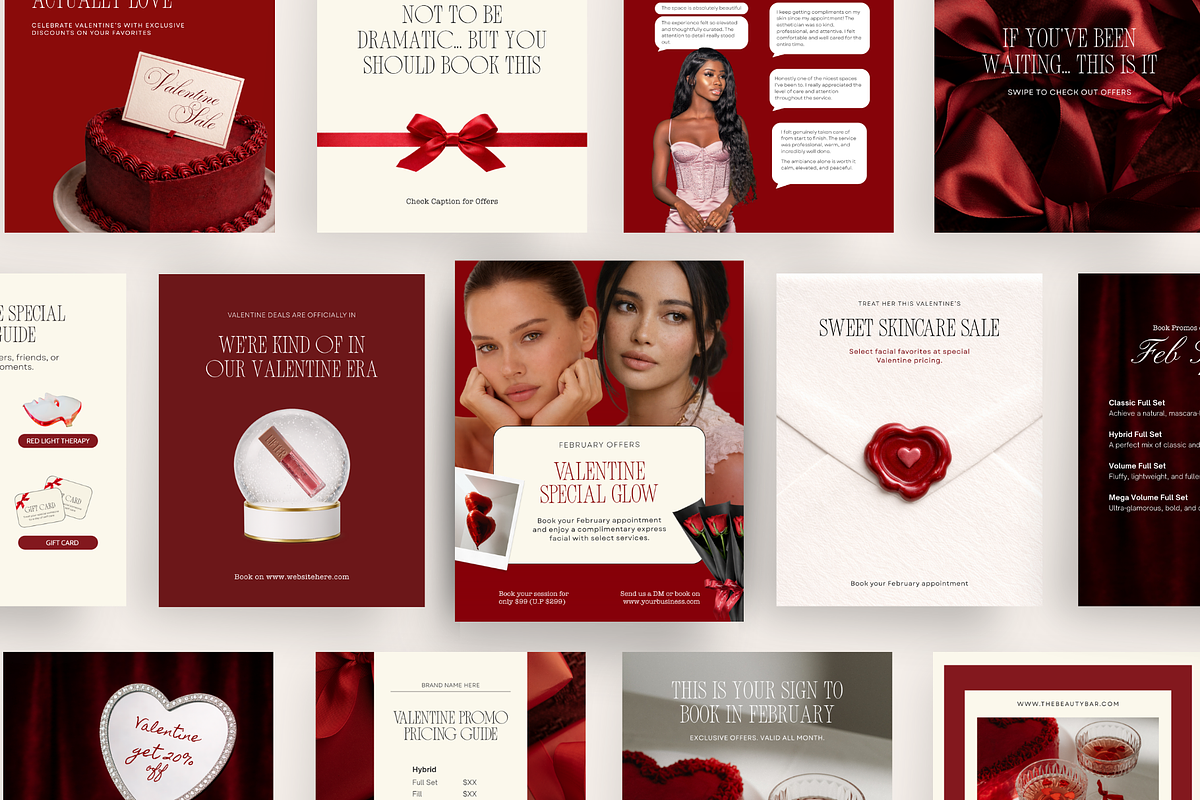 Valentines Day Instagram Templates, a Social Media Template by Design Lush Studio (Photo 2 of 5)