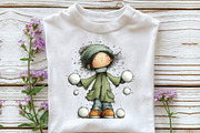 Whimsical Winter Kids Clipart Bundle, an Illustration by CraftArtStudio (Thumbnail 5 of 6)