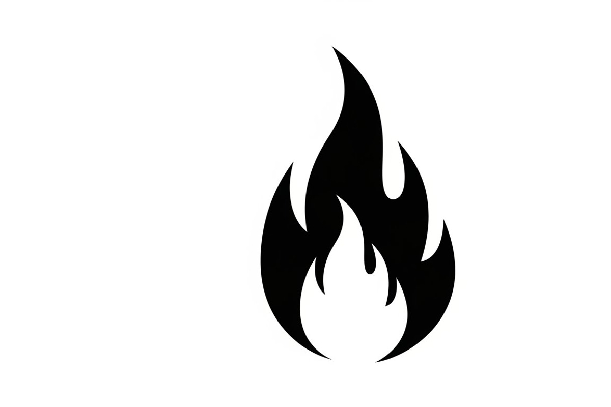 Bold black fire flame icon vector, an Illustration by Amazin_art (Photo 18 of 29)