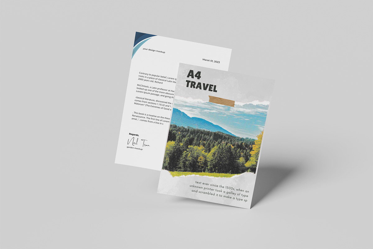 A4 BROCHURE, a Brochure Template by kebunmockup (Photo 5 of 5)
