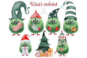Christmas Clipart CUTE Grin Fluffy
