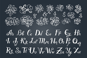 Handwritten calligraphy font