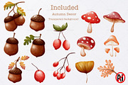Watercolor autumn mood clipart, a Seasonal Illustration by Vavavan Artwork (Thumbnail 3 of 5)