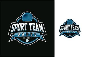 Padel sport logo badge emblem, a Branding & Logo Template by jundio studio