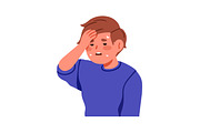 Sick kid boy with cold or flu set, a Person Illustration by Good Studio (Thumbnail 10 of 13)