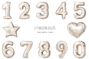Watercolor Beige balloon numbers set, an Object Illustration by Art and Funny (Thumbnail 2 of 4)