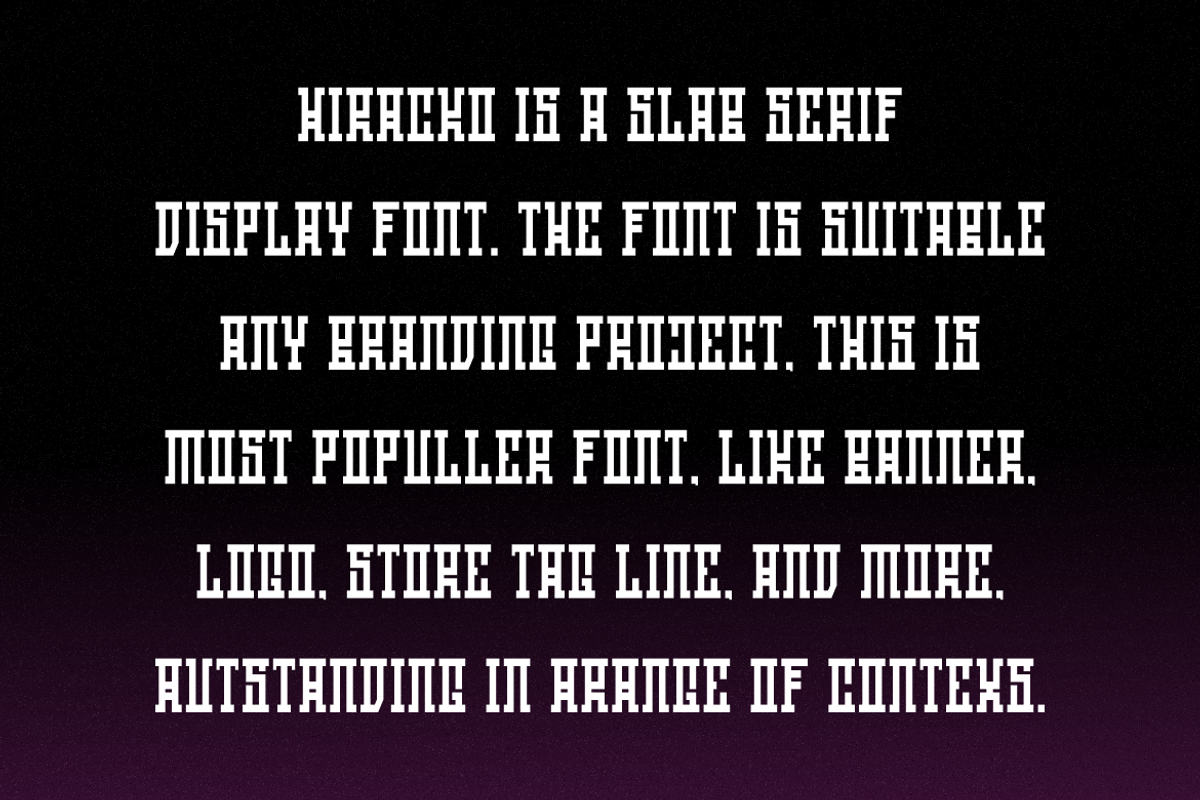 Hiracko - Modern Slab Font, a Slab Serif Font by QR Design Studio (Photo 3 of 6)