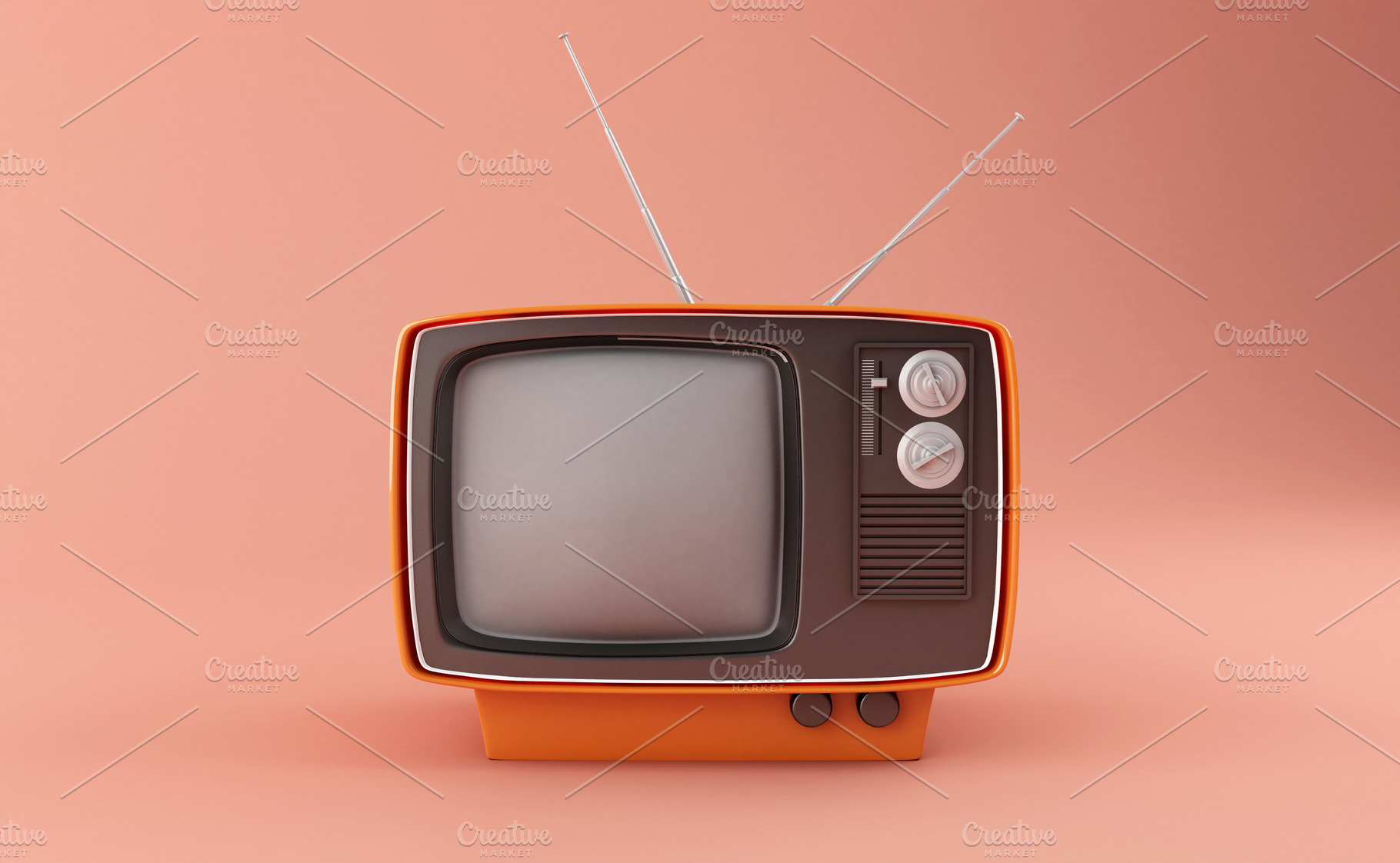 3D retro tv, a Background Photo by Mego-studio