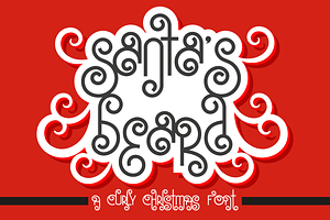 Santa's Beard Curly Christmas Font