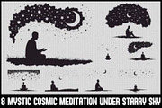 Cosmic Yoga Silhouettes Set, an Illustration by BIPLOB EXPERT (Thumbnail 1 of 9)