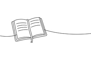 Open book with ribbon bookmark in, an Education Illustration by GraphiShop