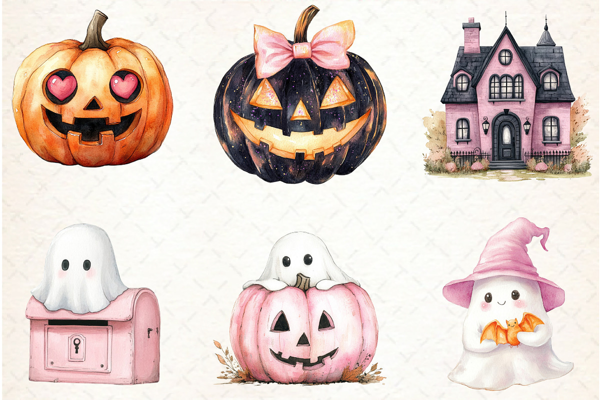 Retro Fall Halloween PNG Clipart Bun, an Illustration by Libby Wishes (Photo 3 of 7)