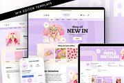 Purple Wix Store Template Bundle, a Wix Template by Template Twist Shop (Thumbnail 1 of 10)