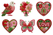Valentine's Embroidery Clipart, an Illustration by Dream Creation (Thumbnail 4 of 7)