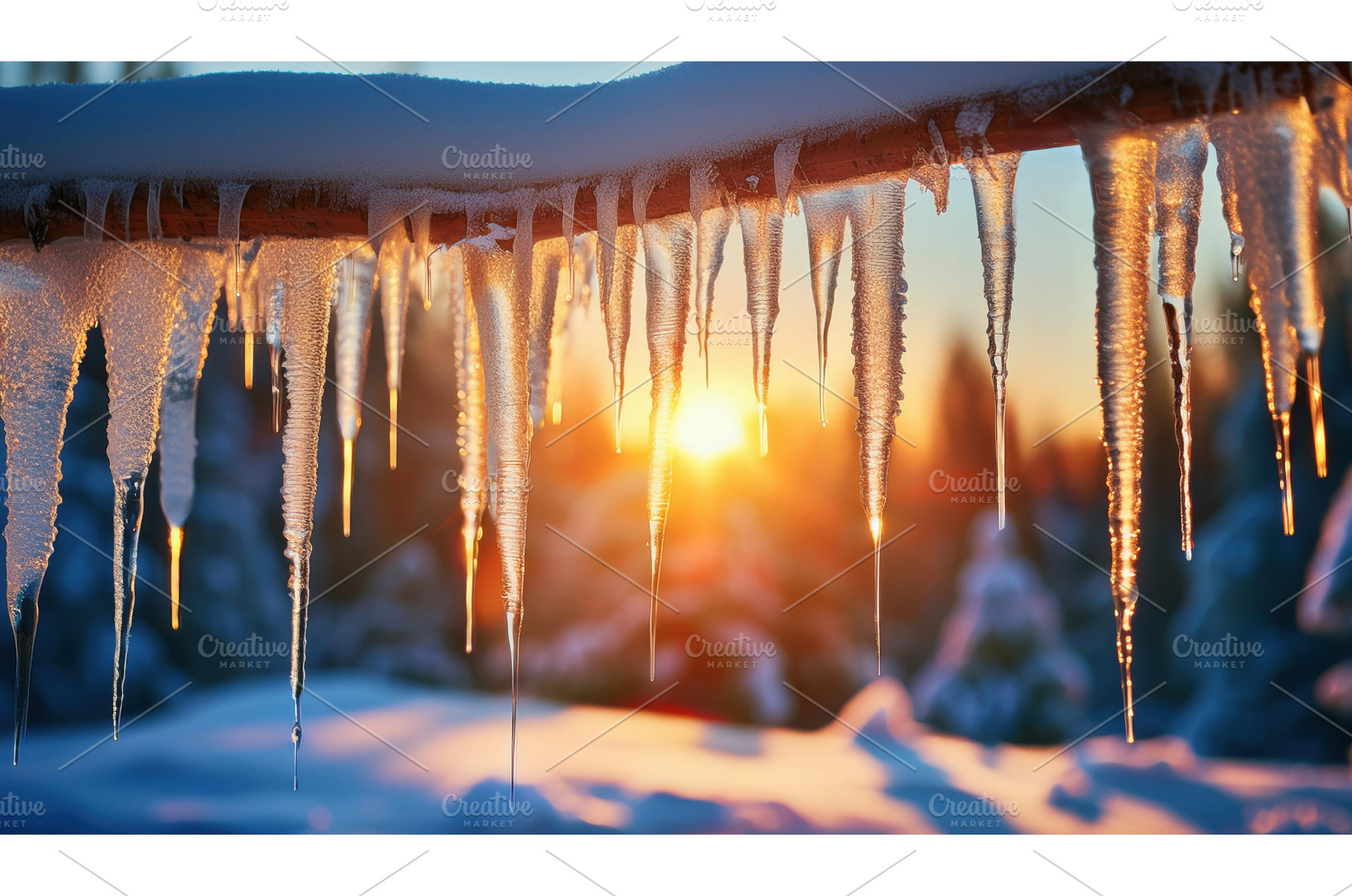 Close-up of glistening icicles, a Nature Photo by Igor Tichonow