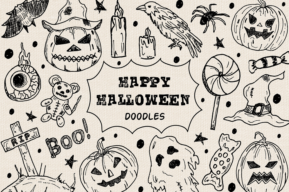 Happy Halloween doodle collection, an Object Graphic by Irina Avdeeva (Photo 1 of 10)