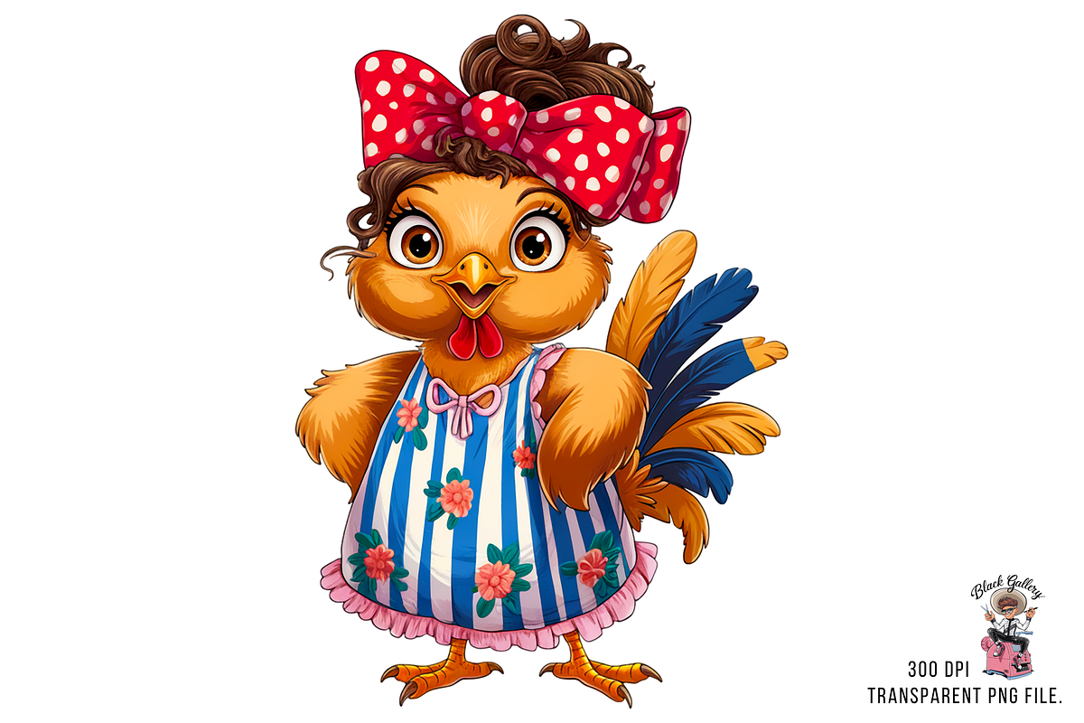 Patriotic Hen PNG Clipart Bundle, a Graphic by Clipart Bloom (Photo 4 of 11)