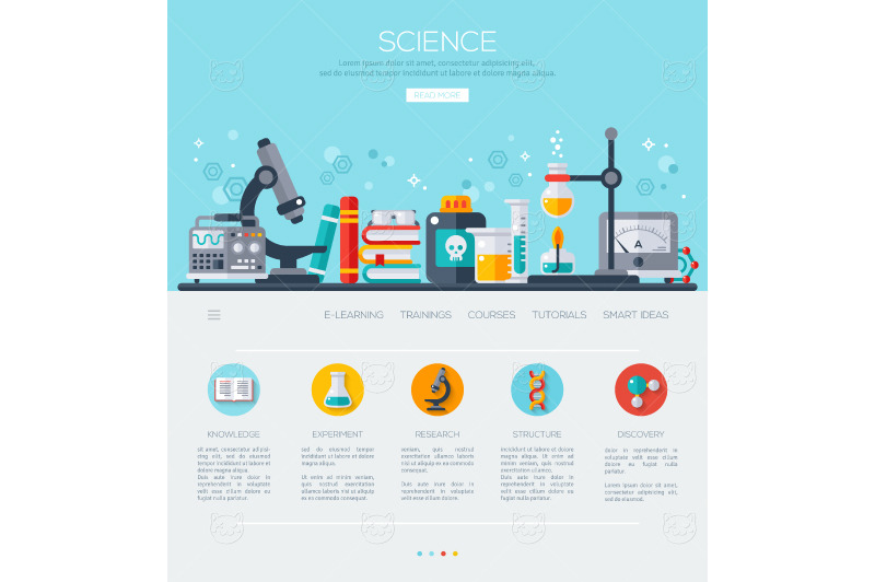 Science Web page, an Education Illustration by kotoffei