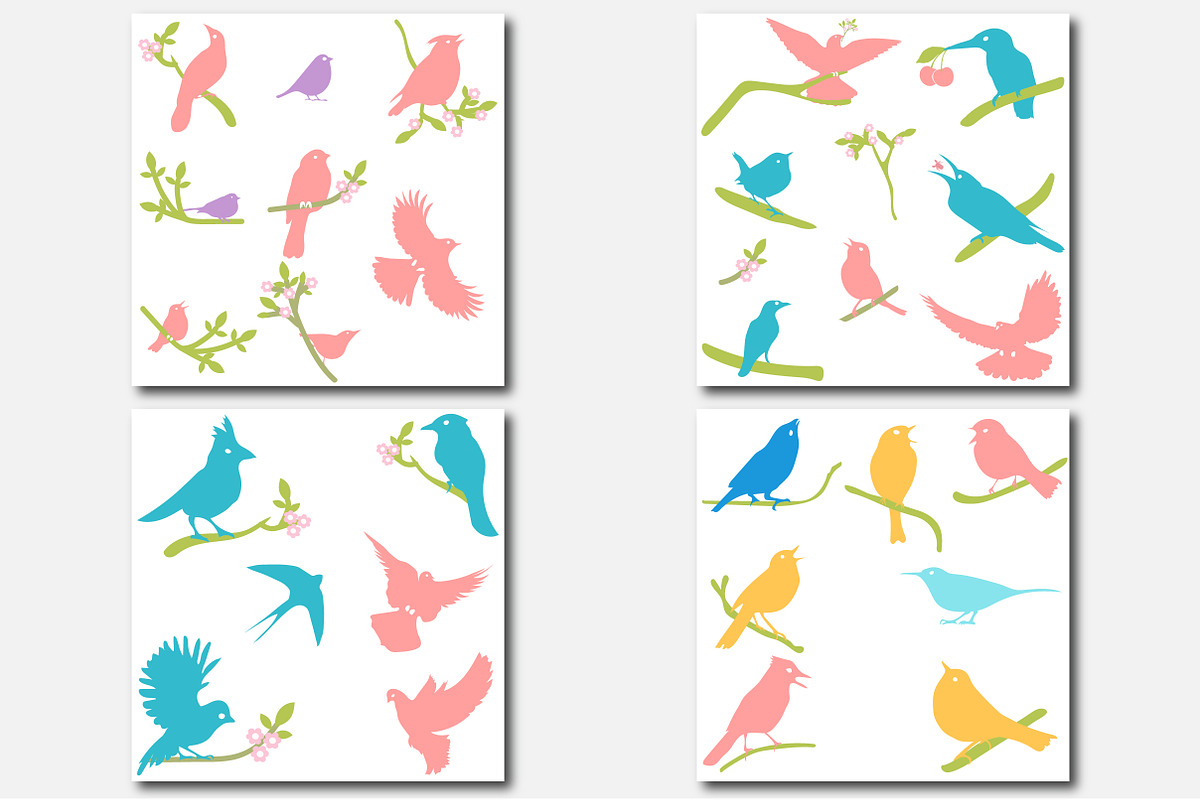 Bird silhouettes, Vector Collection, an Object Graphic by Orangepencil (Photo 3 of 6)