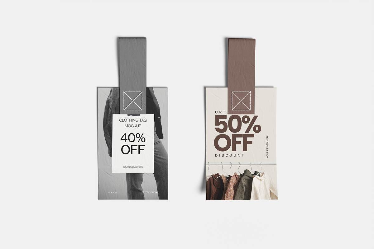 Fabric Clothing Tag Mockup, a Packaging Mockup by Hazzpro_Std (Photo 2 of 5)