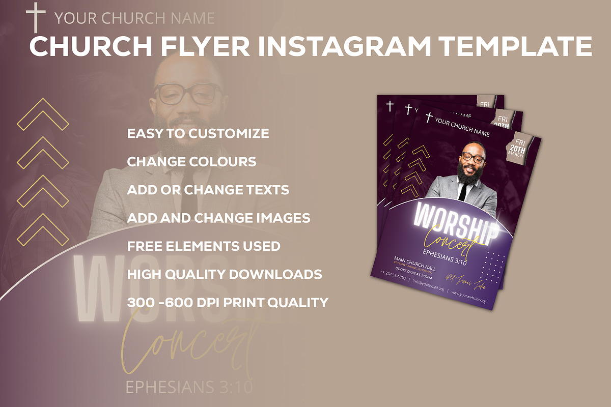 Church Flyer Canva Template, a Social Media Template by Sipi_Graphics (Photo 2 of 3)