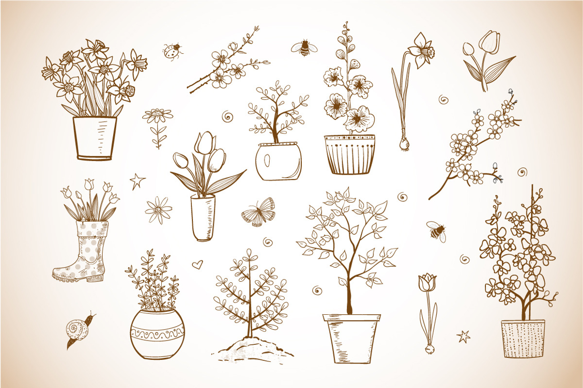 Garden sketches, an Illustration by Elina_Li (Photo 3 of 15)