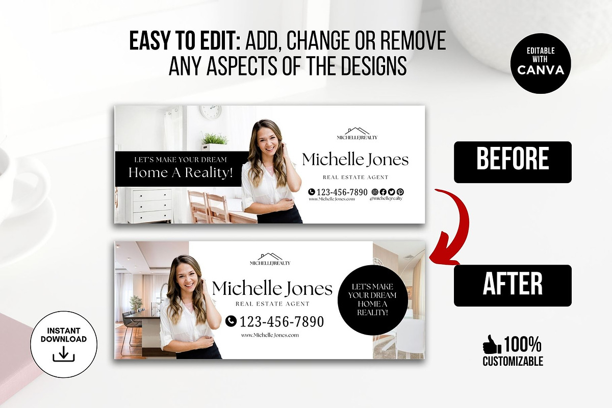 Luxury Real Estate Facebook Covers, a Social Media Template by CreativeVinesStore (Photo 5 of 6)