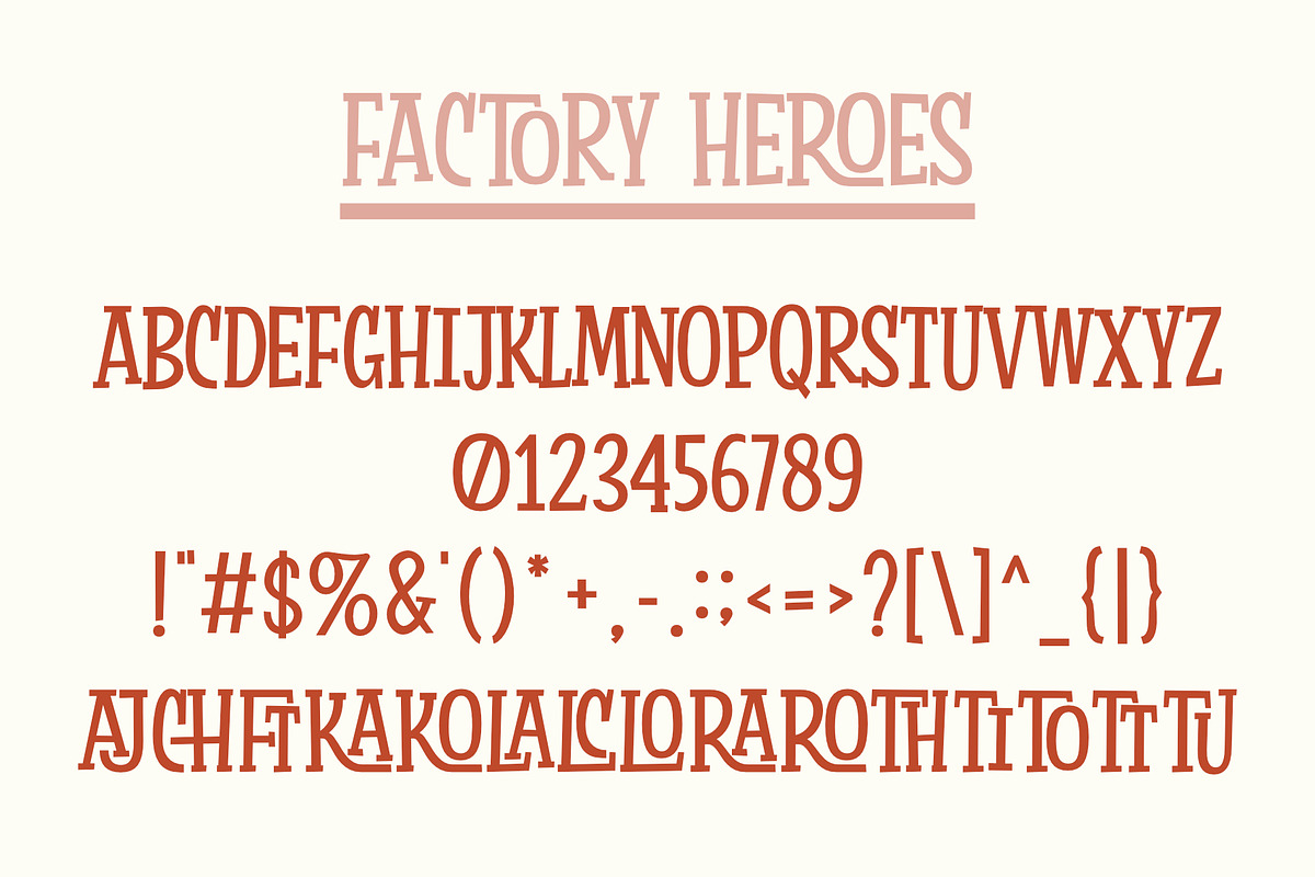 Factory Heroes - a Playful Font, a Slab Serif Font by Ali Hamidi (Photo 7 of 9)