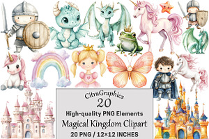 Magical Kingdom Clipart, a Seasonal Illustration by CitraGraphics